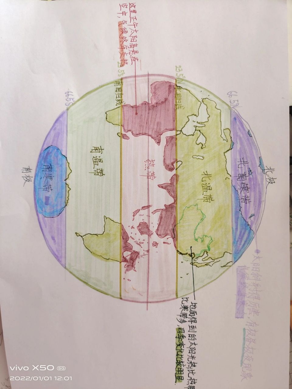 地球五带图01地理 地理
