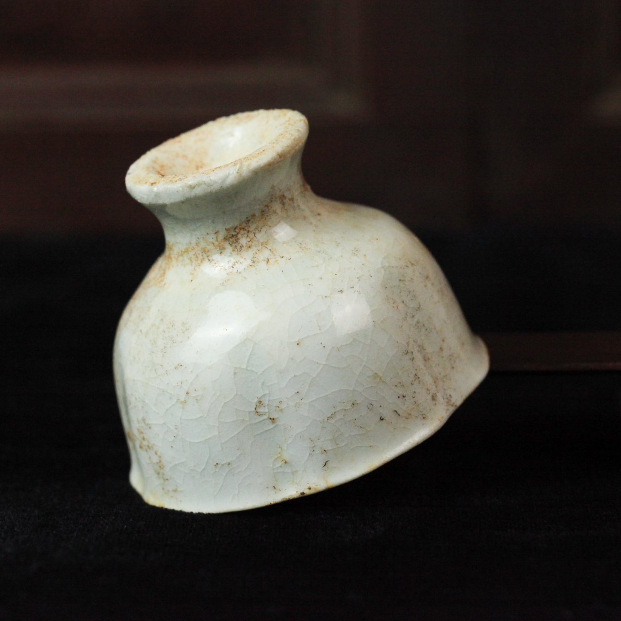 宋代|「青釉花口杯」,湖田窑 【特点】:器型典雅周正,弧腹花口,典型