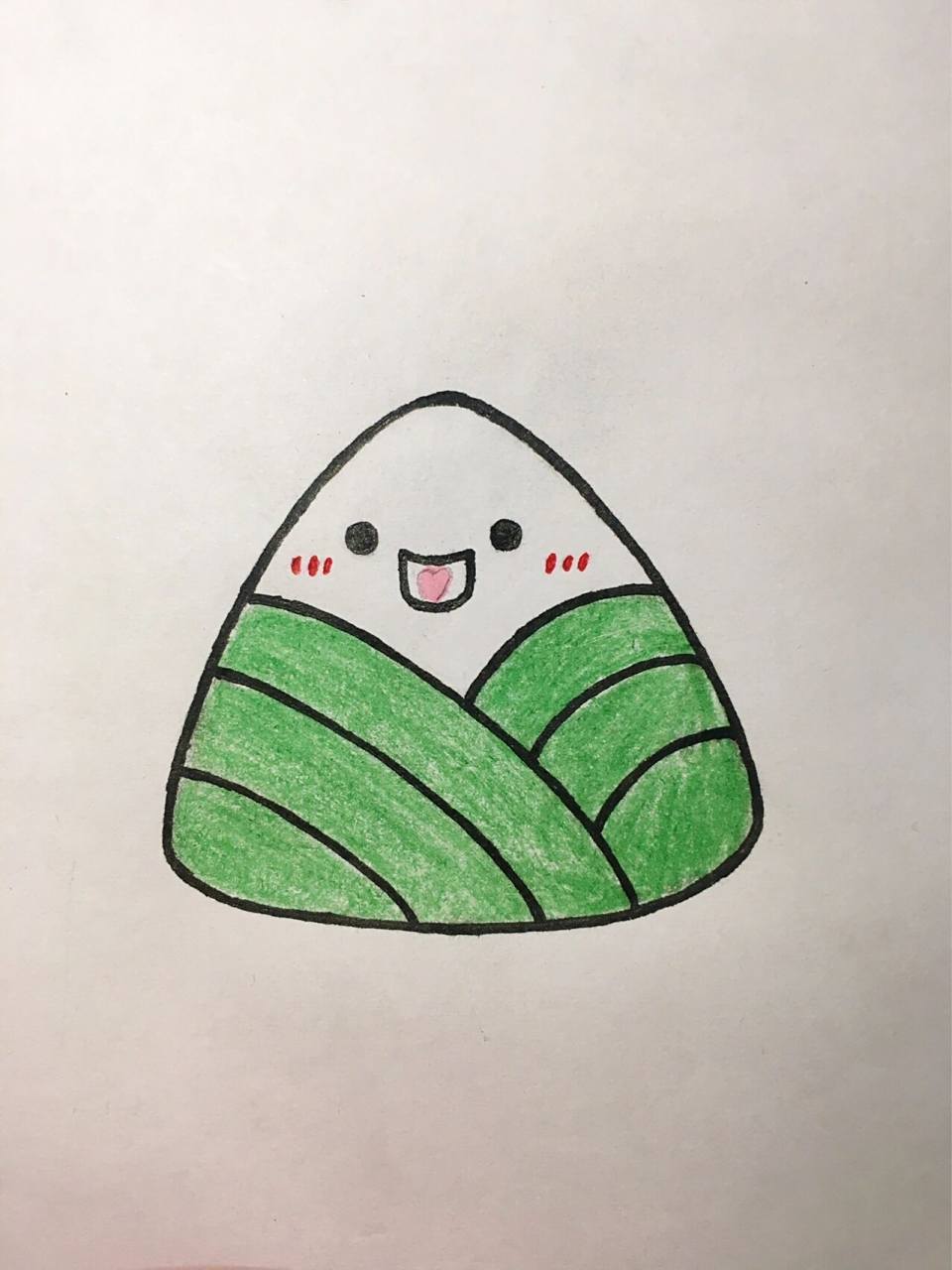 手残党学简笔画附教程99超简单端午粽子 手残党每天学简笔画附教程