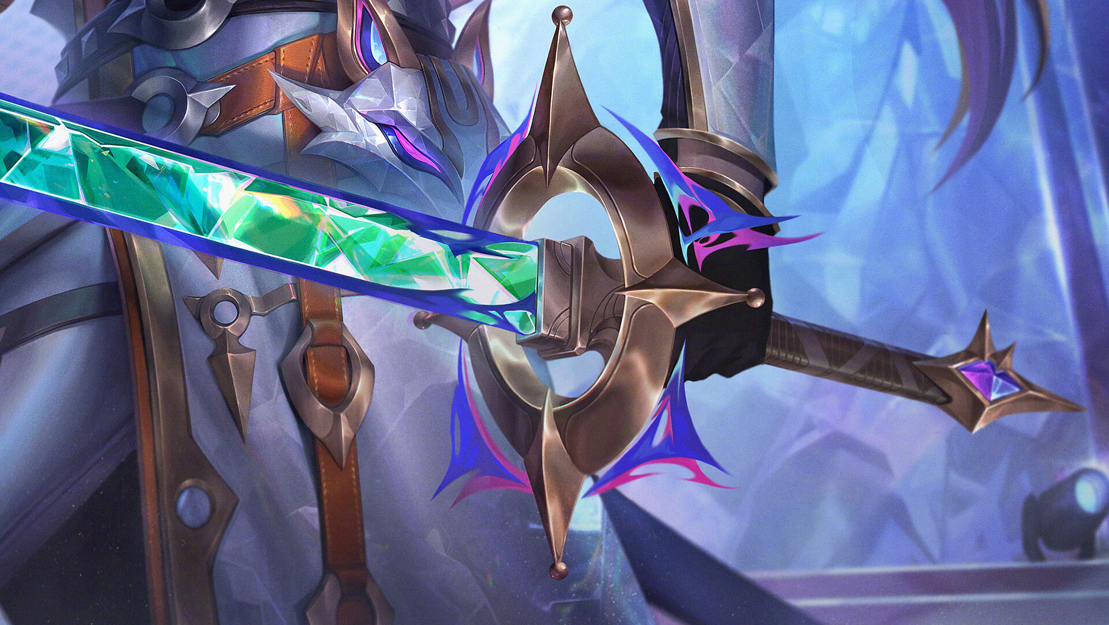 心之钢 永恩】由pandart工作室完成的原画~ 图1是游戏实装版 图2是