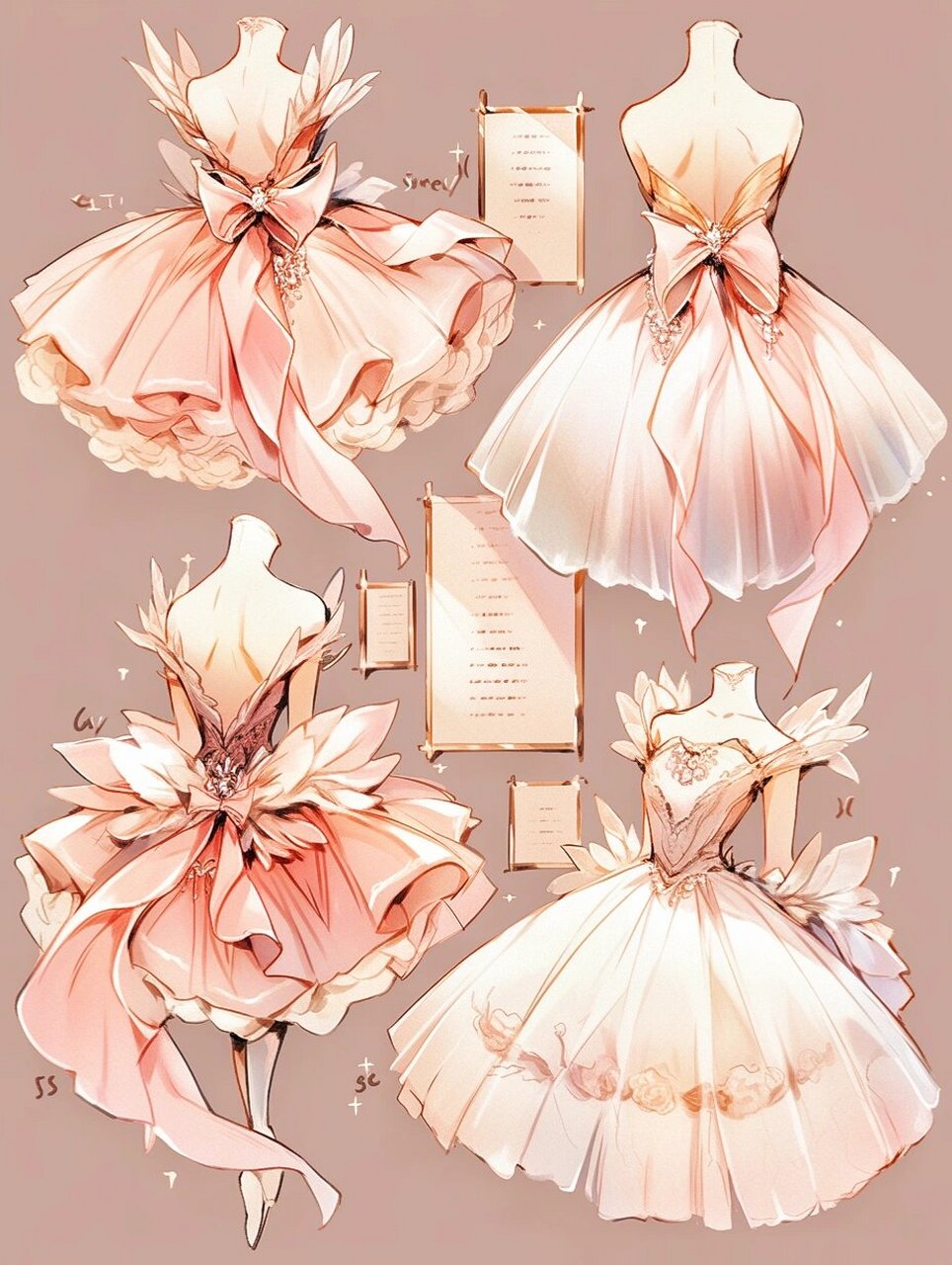 mj网纱芭蕾舞裙手绘设计91 #ai绘画有点东西# #服装设计手绘# #服装