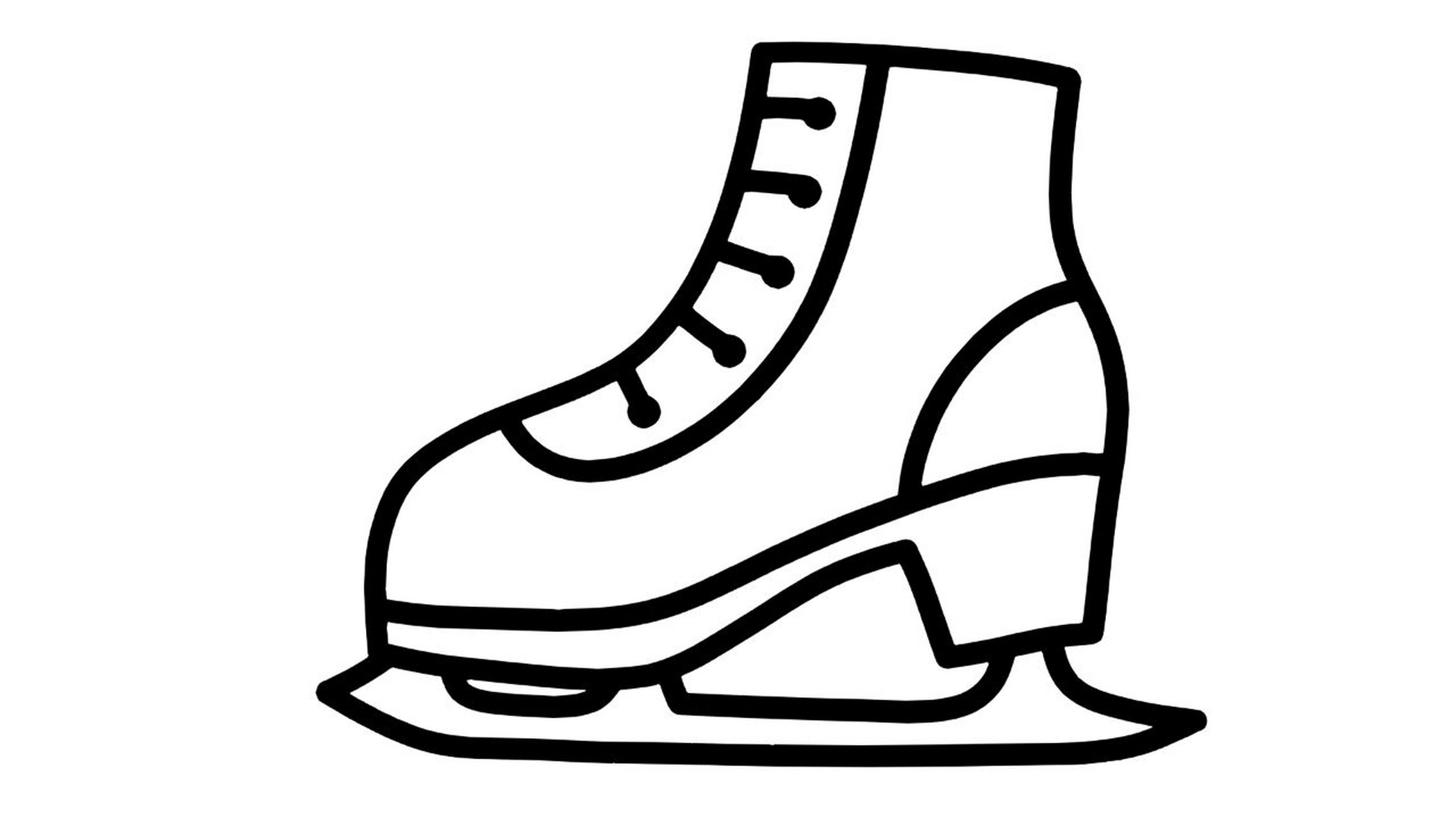 溜冰鞋画法图片