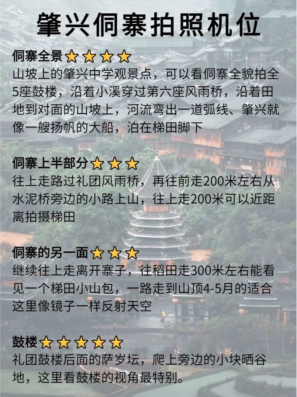 肇兴侗寨旅游景点介绍图片