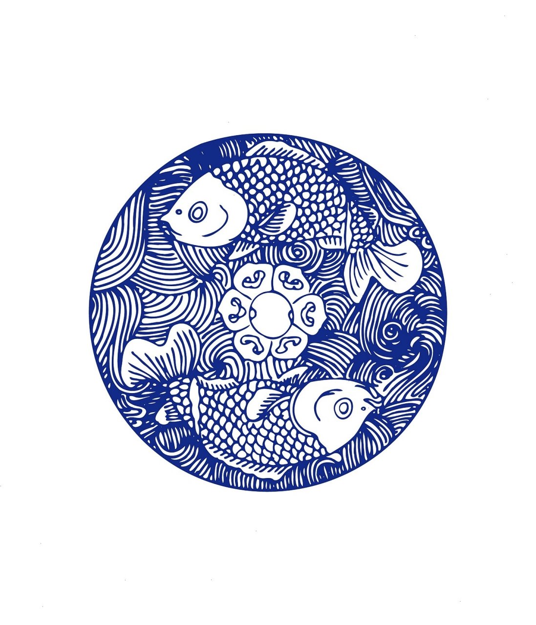 传统古典图案纹饰-鱼纹(五) 鱼象征着财富,"鱼"字读音与"余"字相同