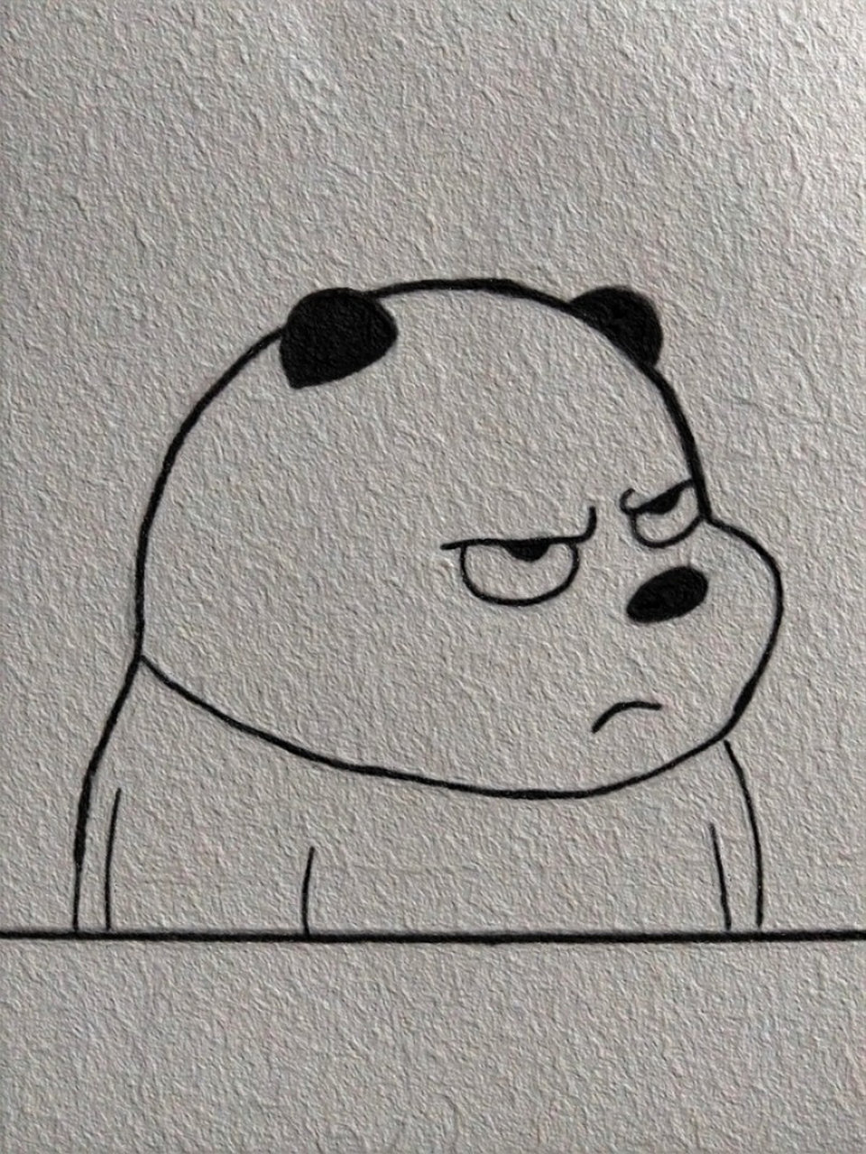 简笔画教程——可可爱爱的熊猫