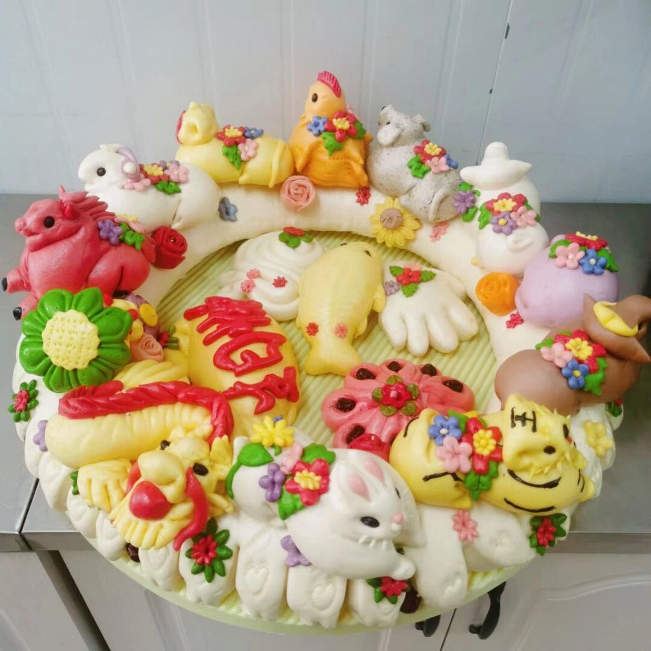 呼和浩特百岁岁周岁生日面圈面锁