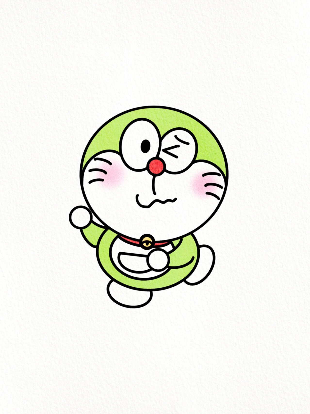 可爱哆啦a梦简笔画|谁能拒绝蓝胖子|治愈