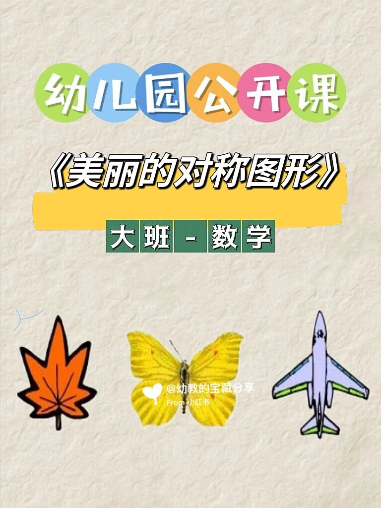 幼师必备6015大班数学公开课《美丽的对称图形》