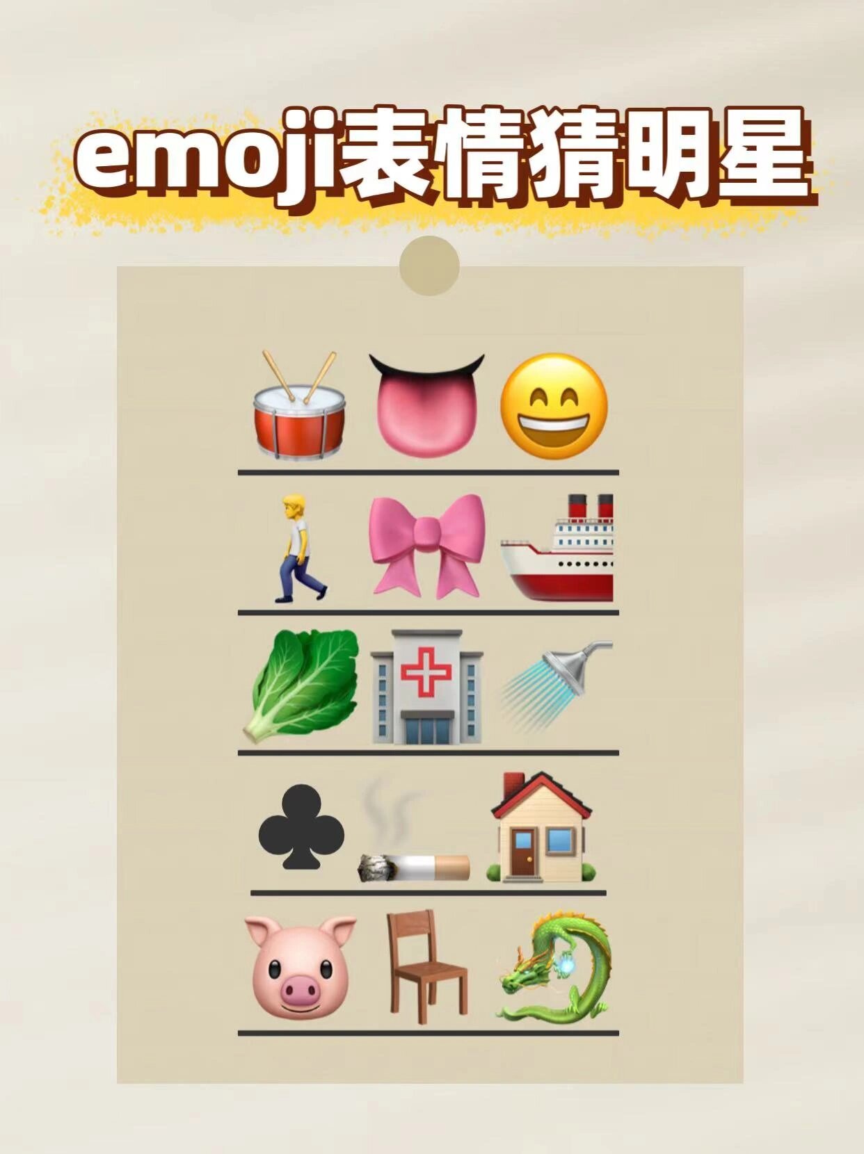 团建聚会小游戏之emoji猜明星