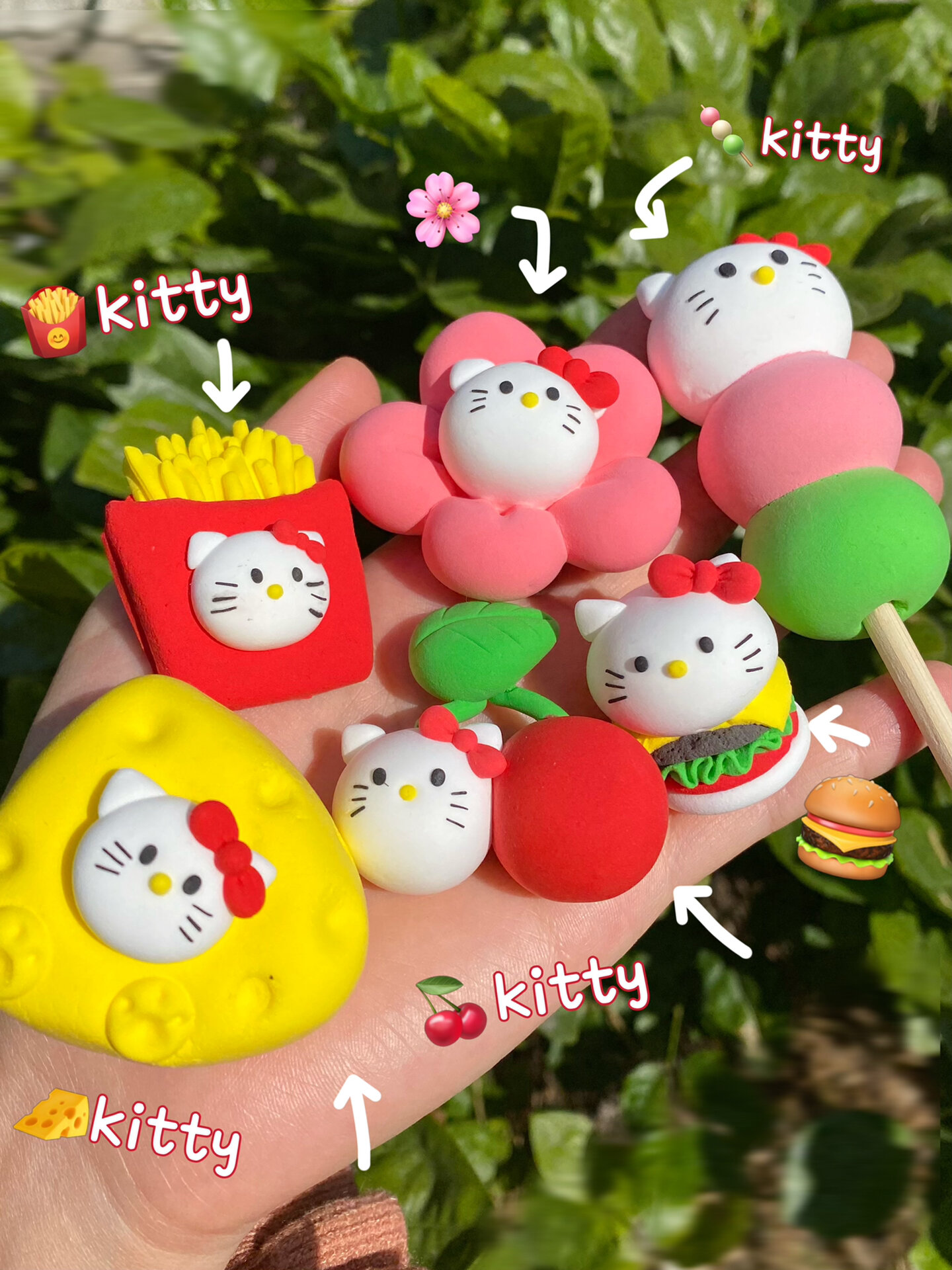 三丽鸥花花系列-kitty大集合轻粘土教程