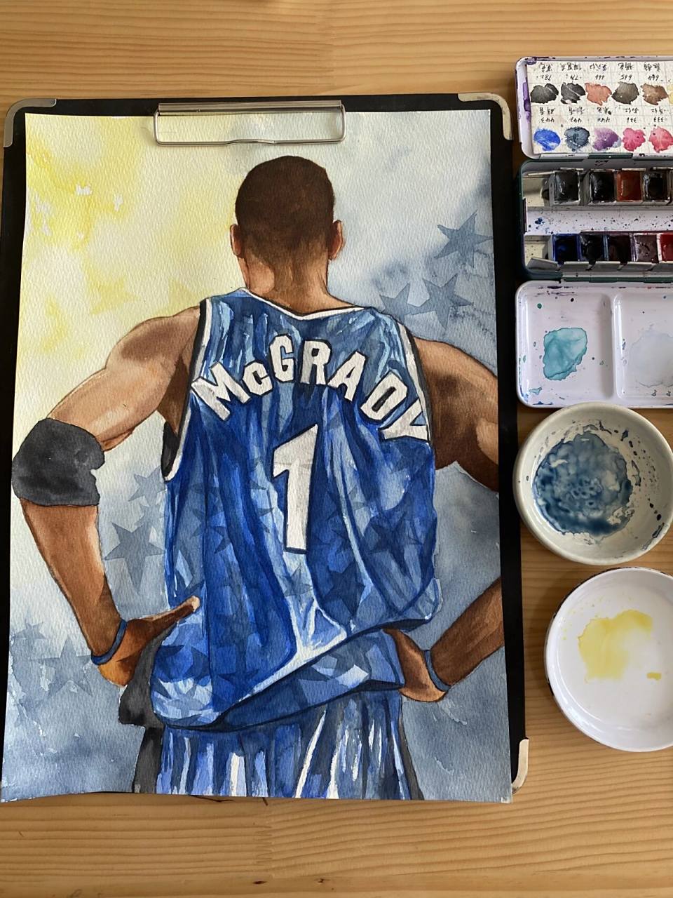 【手绘定制】佛系更新-nba麦迪 半年没有画麦迪了 很多私信和评论没有