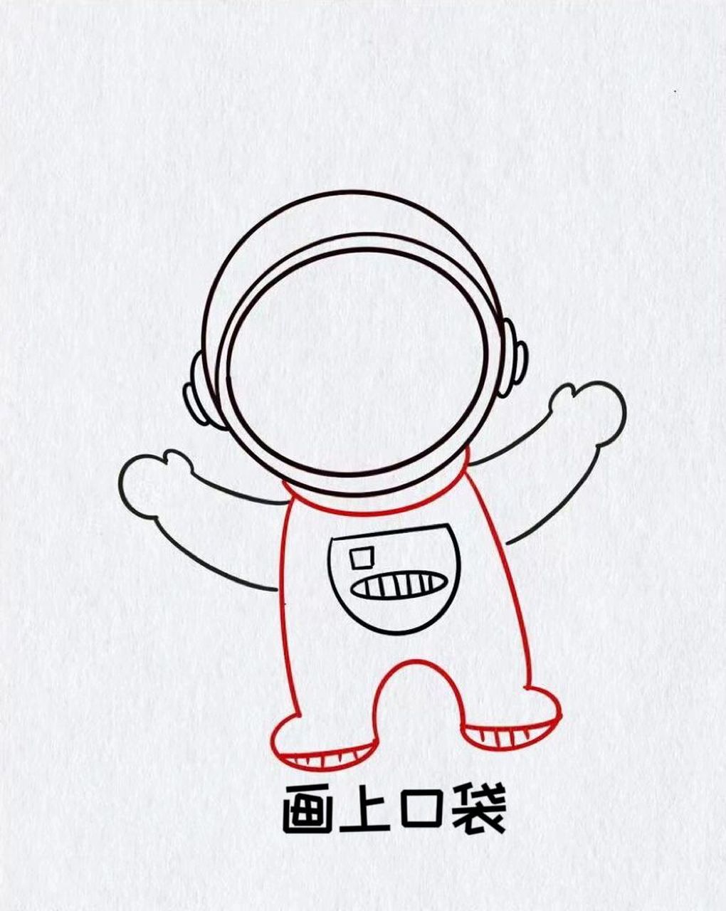 神舟十五号飞行任务取的圆满成功啦,让我们一起来学习简笔画航天员吧