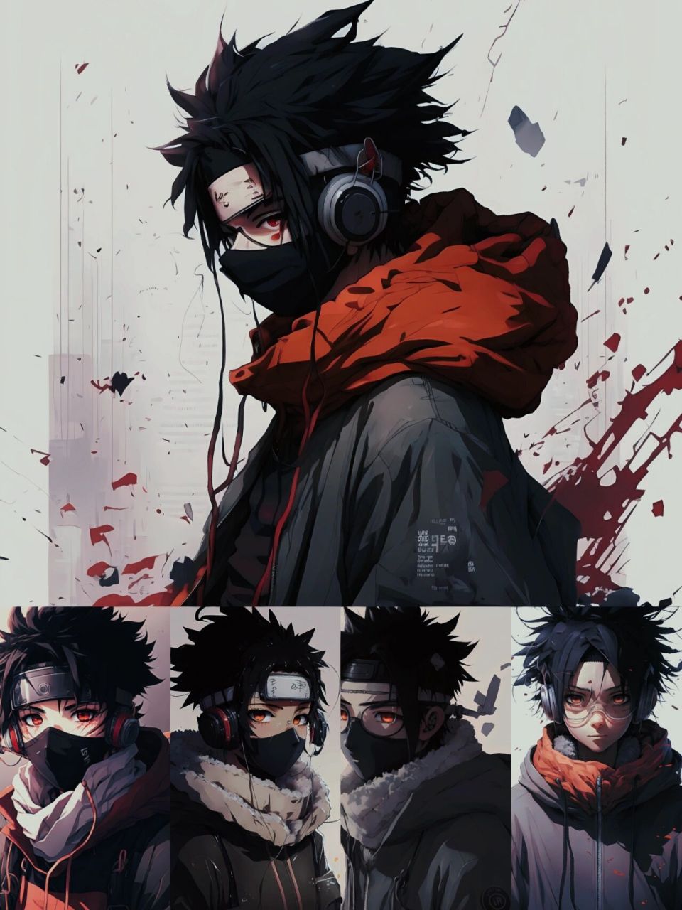 赛博朋克忍者头像黑发(第4弹)