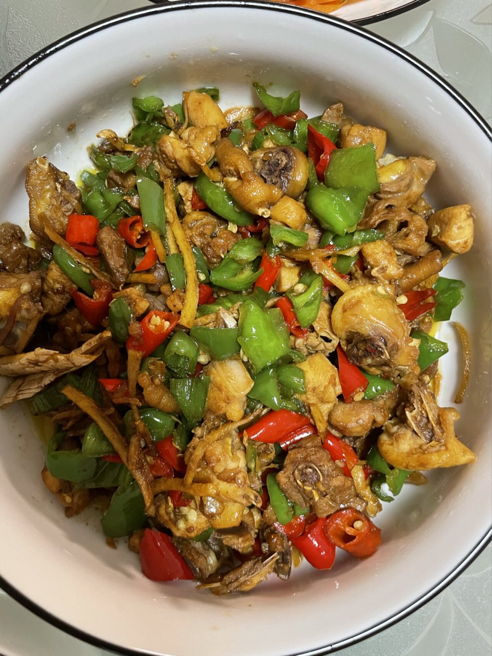 盘的辣椒炒鸡|超级下饭7515 超级好吃又下饭的青椒炒鸡做法来啦