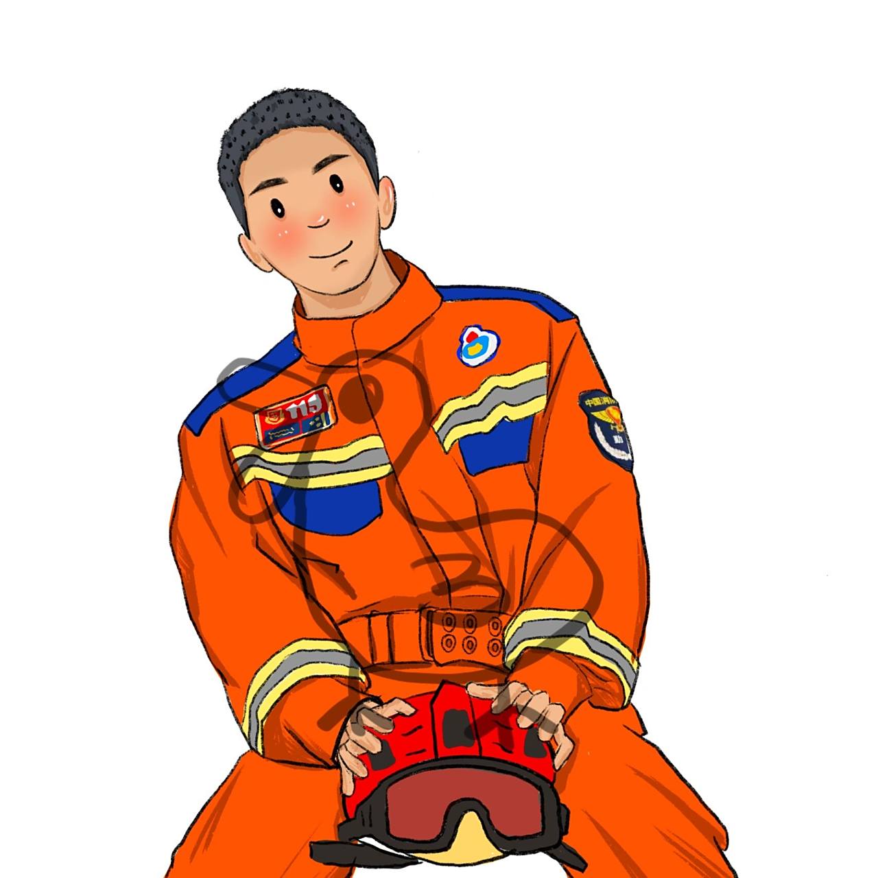 996902男生头像/消防员动漫/动漫卡通头像 愿你们每次出征都能