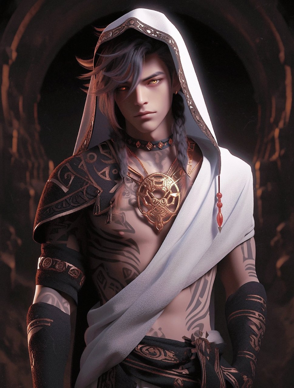 古风赛博帅气男生头像,红色系刺客 喵喵很帅,劫镖也很疼.