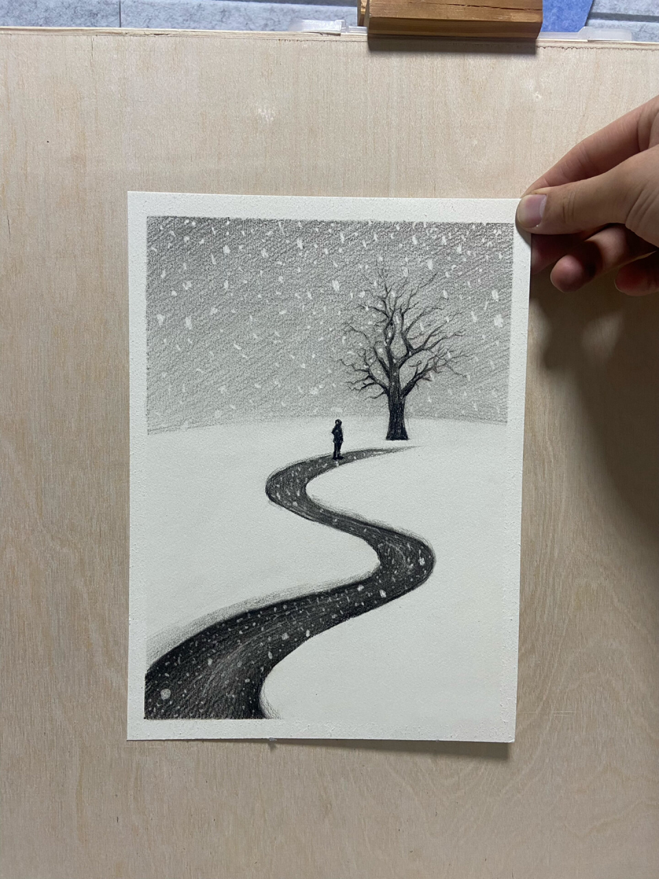 一幅简单又有意境的雪景怎么画?