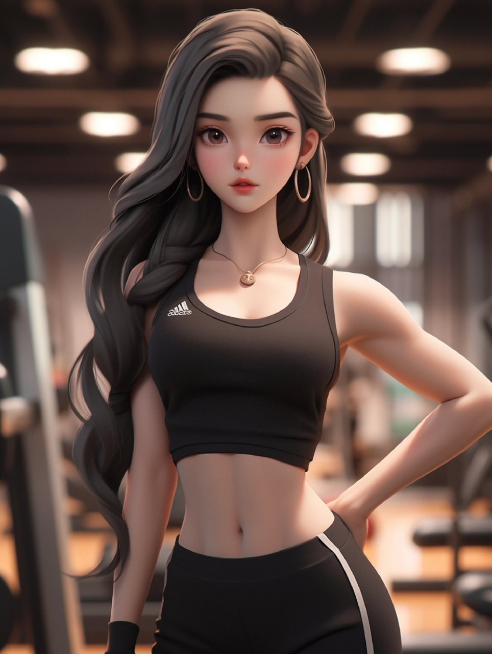 midjourney 头像|健身版芭比女生自律头像 接受自己的不完美,因为即使