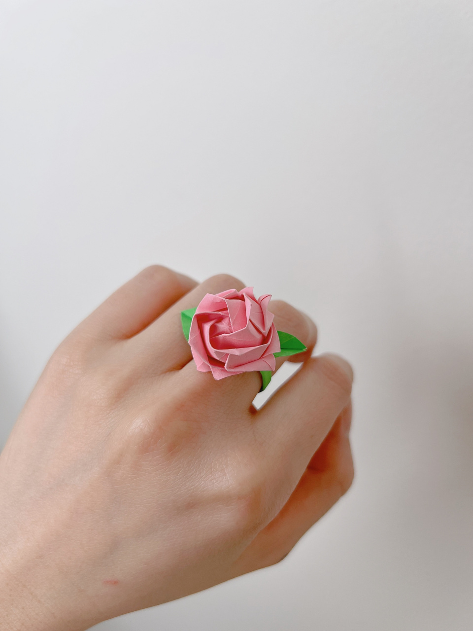 送自己的情人节礼物|折纸手工玫瑰花戒指95 96自娱自乐的折纸手工