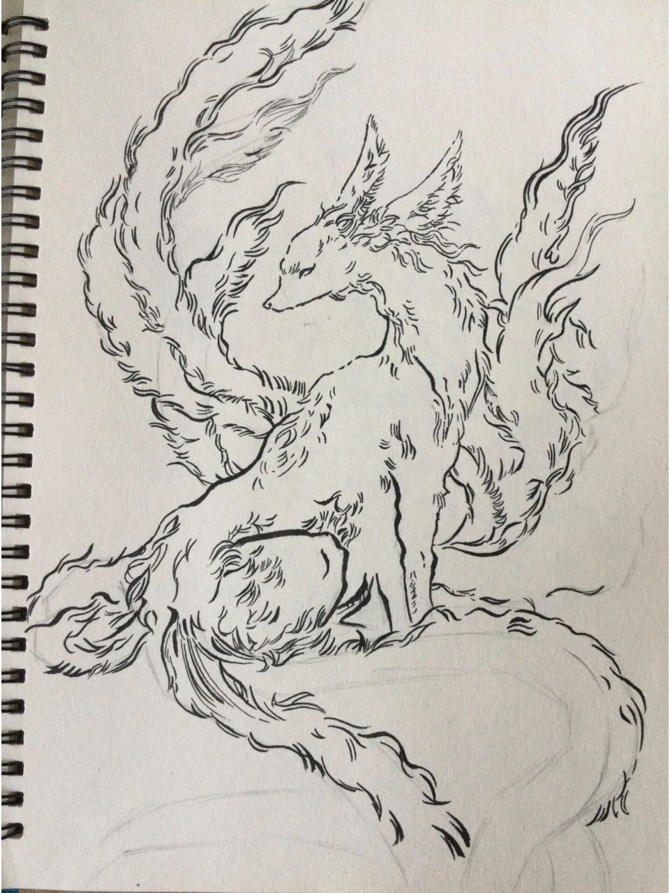 临摹九尾狐(含过程)     原作是最后一张照片 作者:杉泽