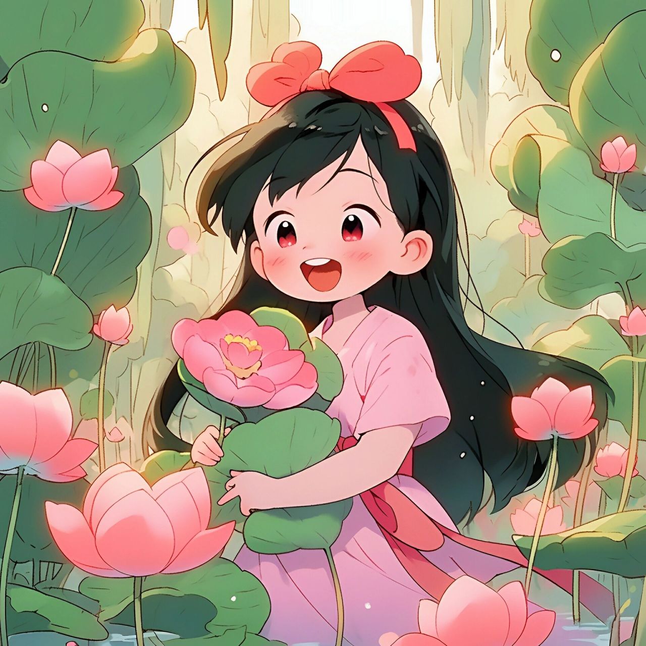 头像||好运莲莲女生头像 生活甜甜,好运莲莲