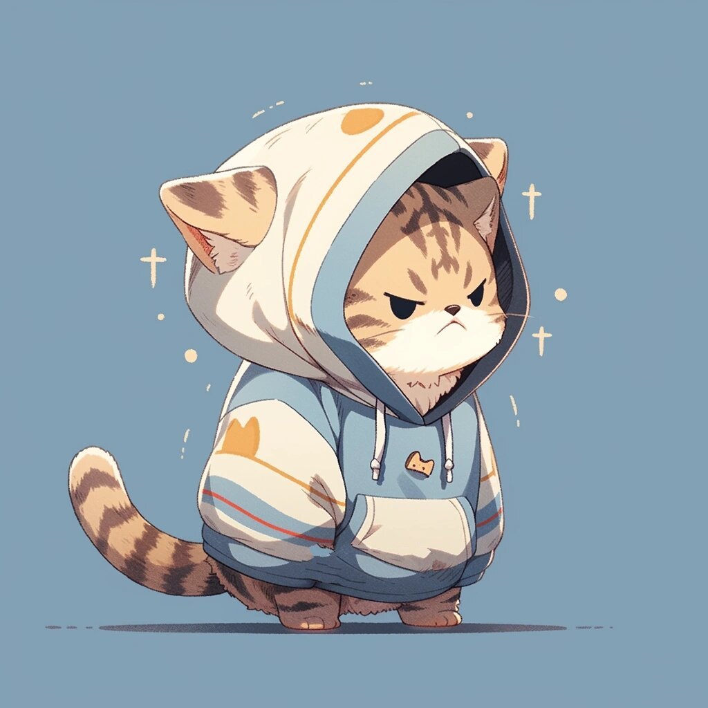 奶凶奶凶的睡衣小猫咪精选头像
