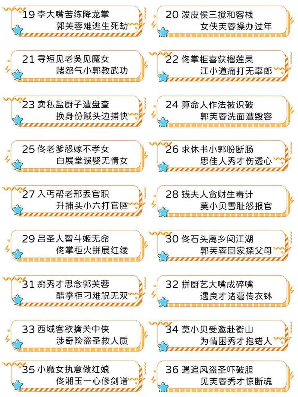 《武林外传》目录检索～想看那集看那集  cr :桉小鱼