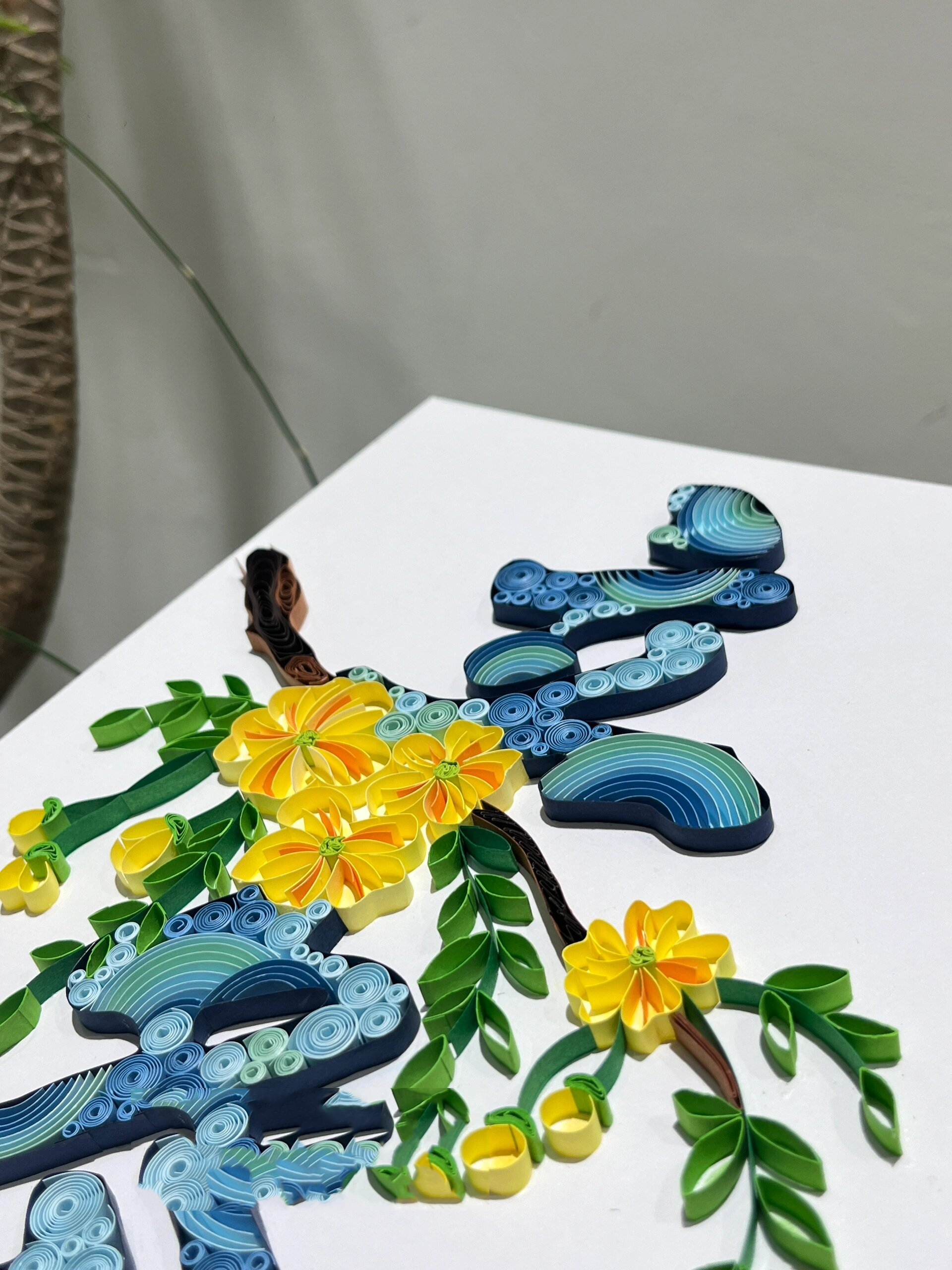 原创衍纸24节气字体|立冬 步骤图 细节图7515 花卉用的是应节气的