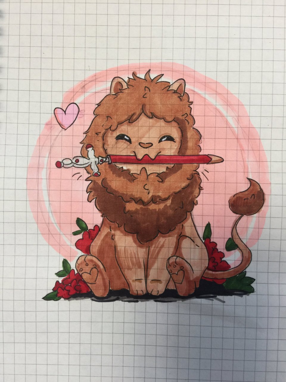 画了一个格兰芬多狮子