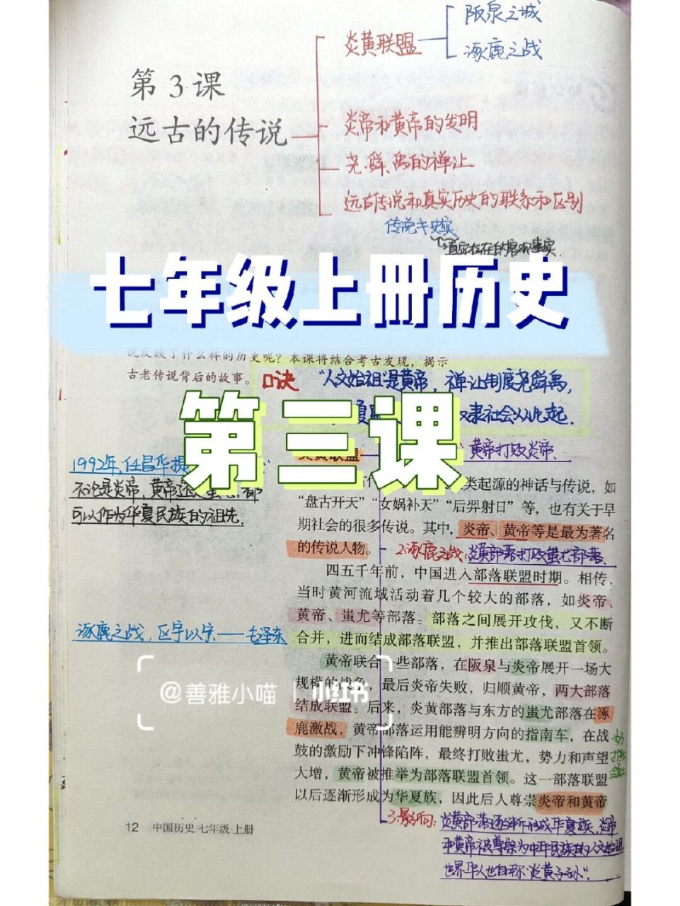 历史笔记# #历史人物# #初中历史笔记# #七年级上册历史笔记# 我的书
