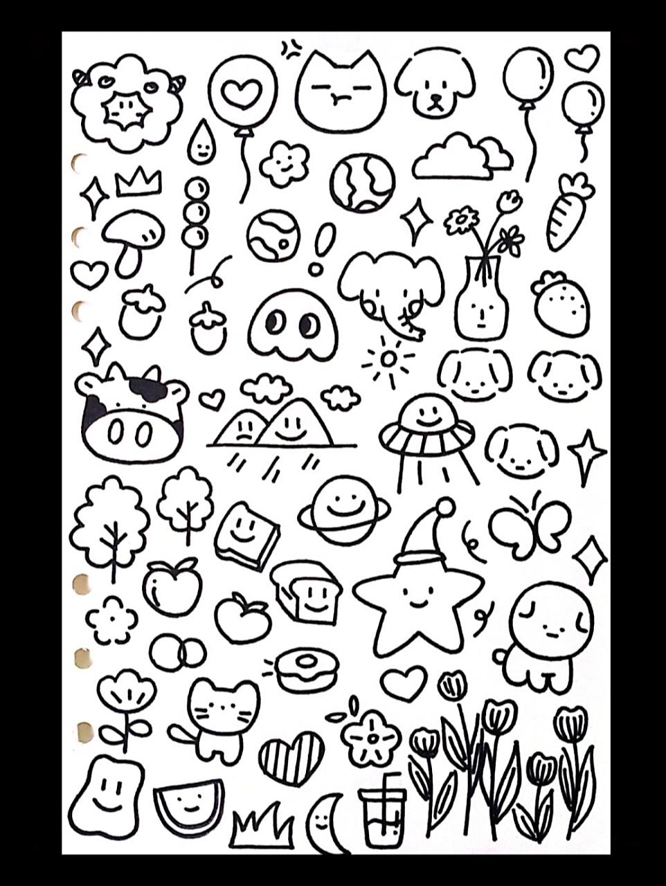 画完满满一页纸Ⅰins简笔画 图案非原创