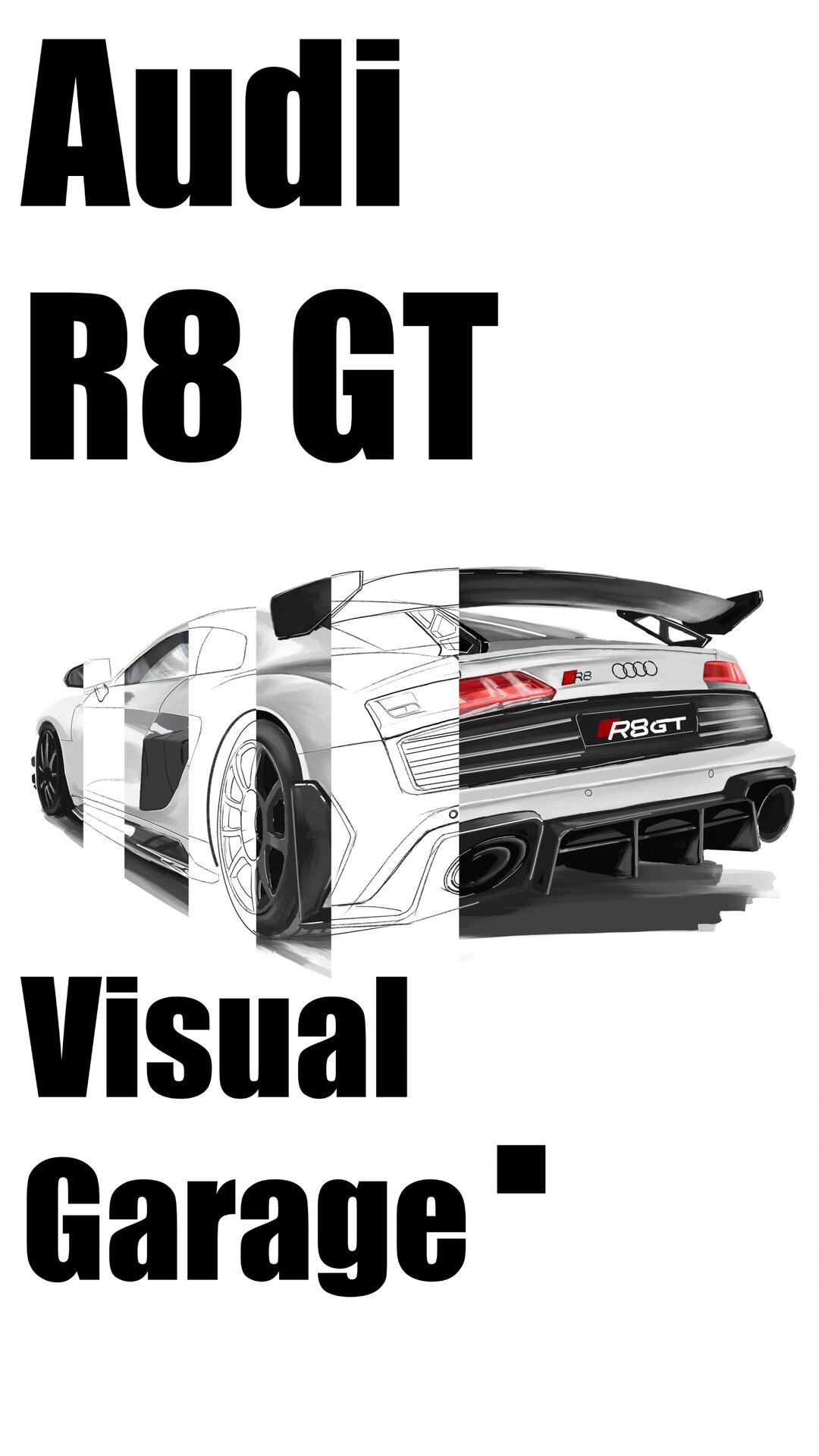 画一辆 奥迪r8 gt   5