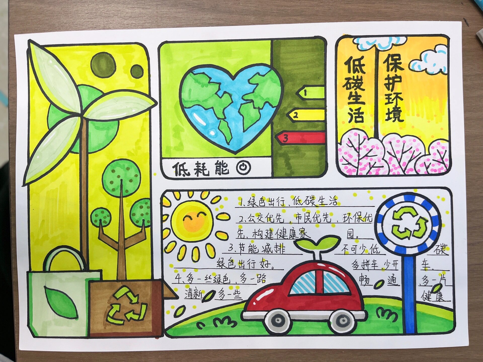 低碳环保手抄报