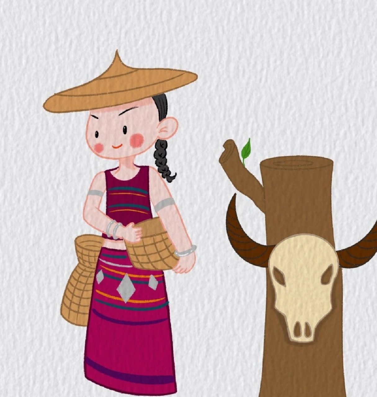 56个少数民族-佤族 佤族主要分布在中国云南省西南部和缅甸北部.