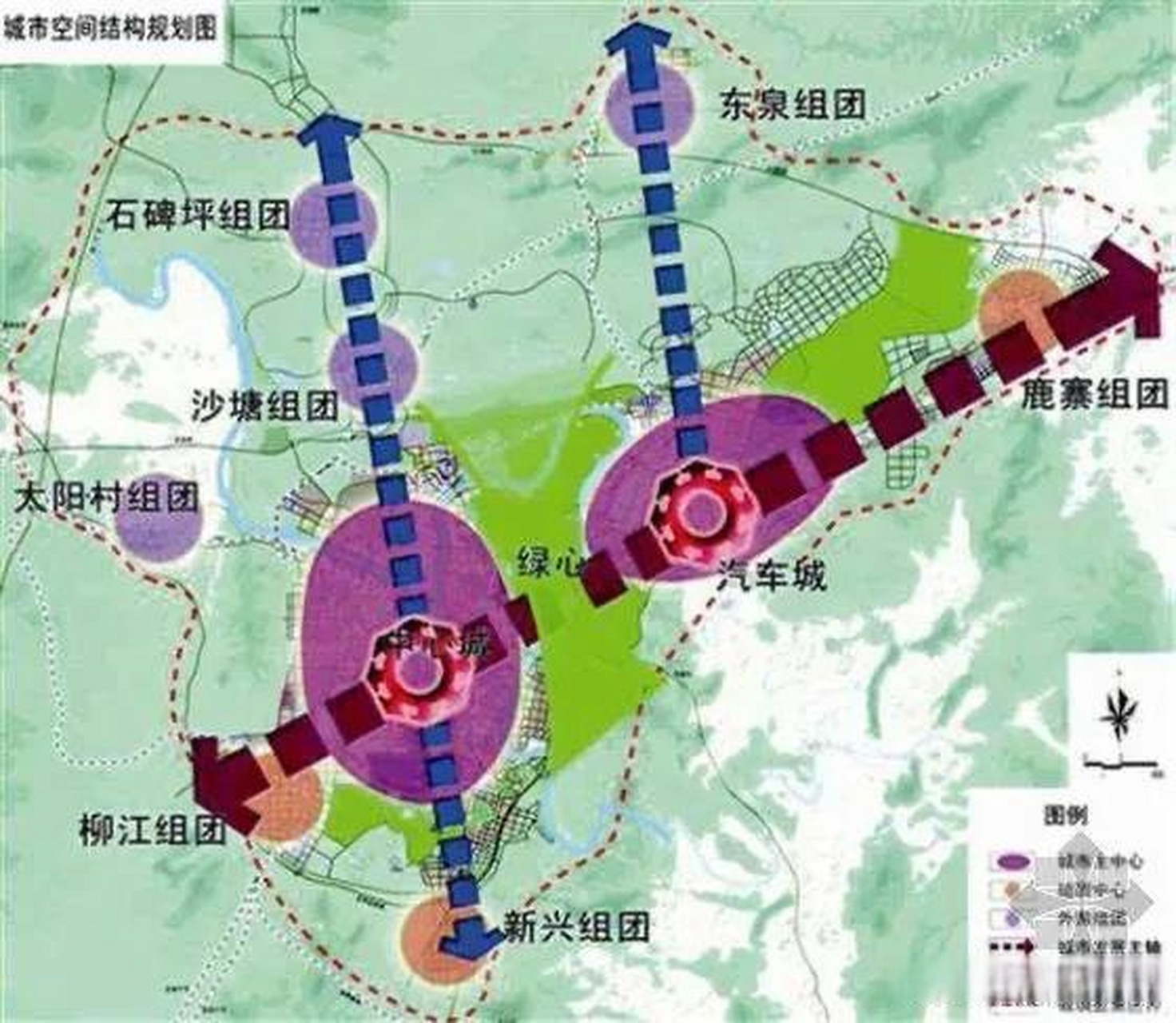 柳州城市空间结构规划图 广西头条  柳州头条