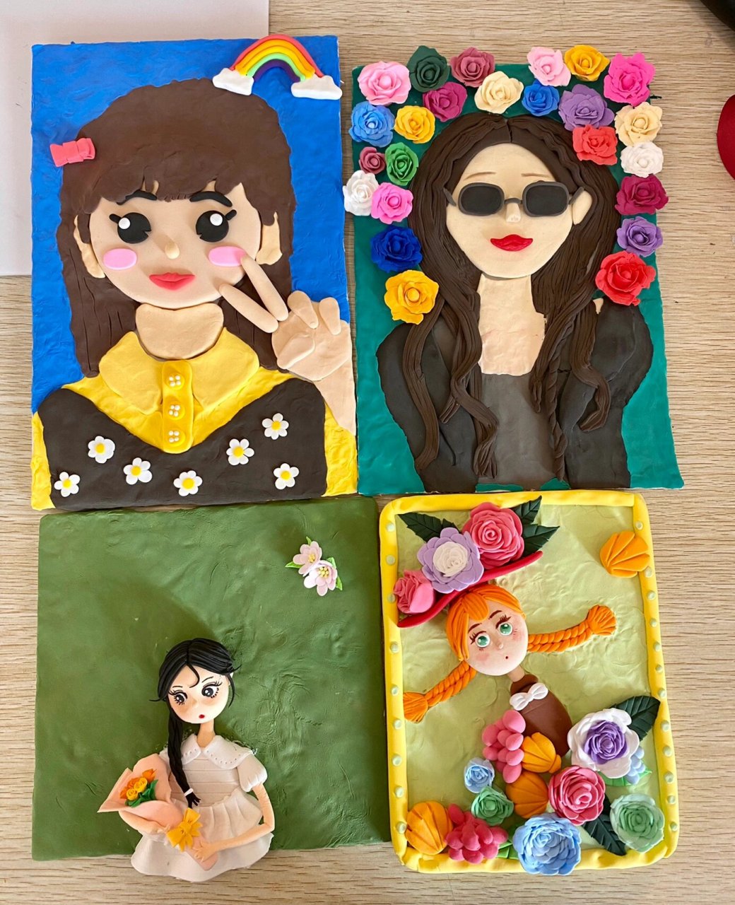 轻粘土q版自画像 手工作业分享