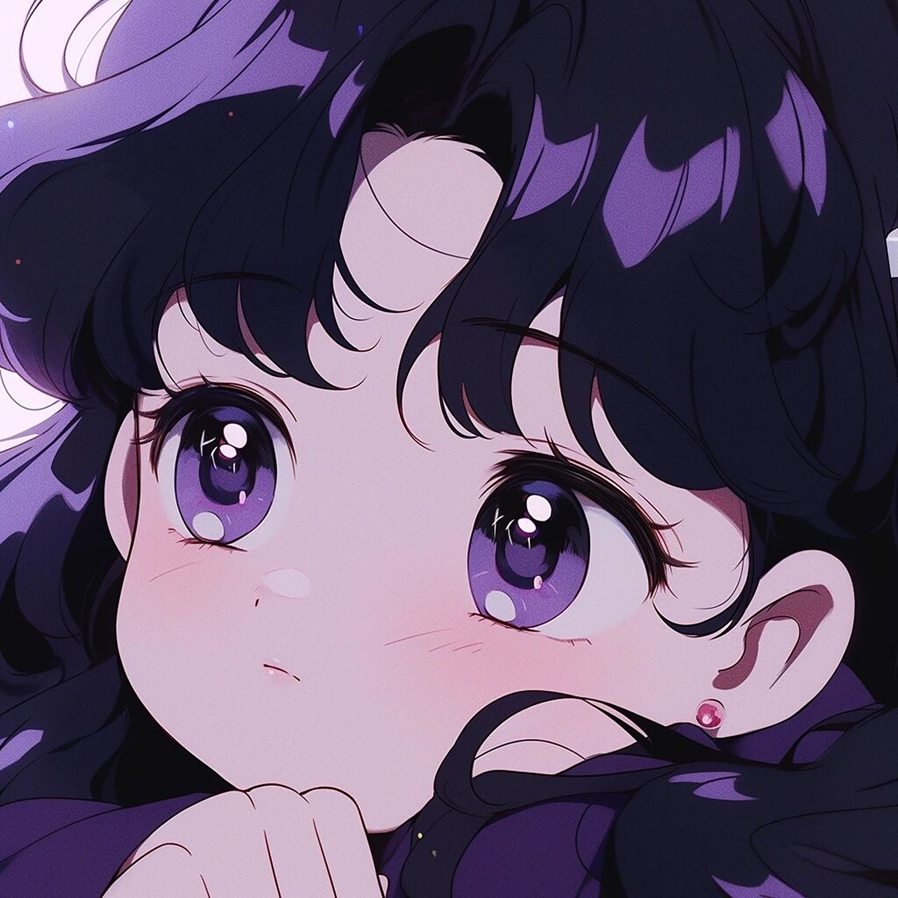 超可爱女生头像:甜嘟嘟小女孩(紫色版)