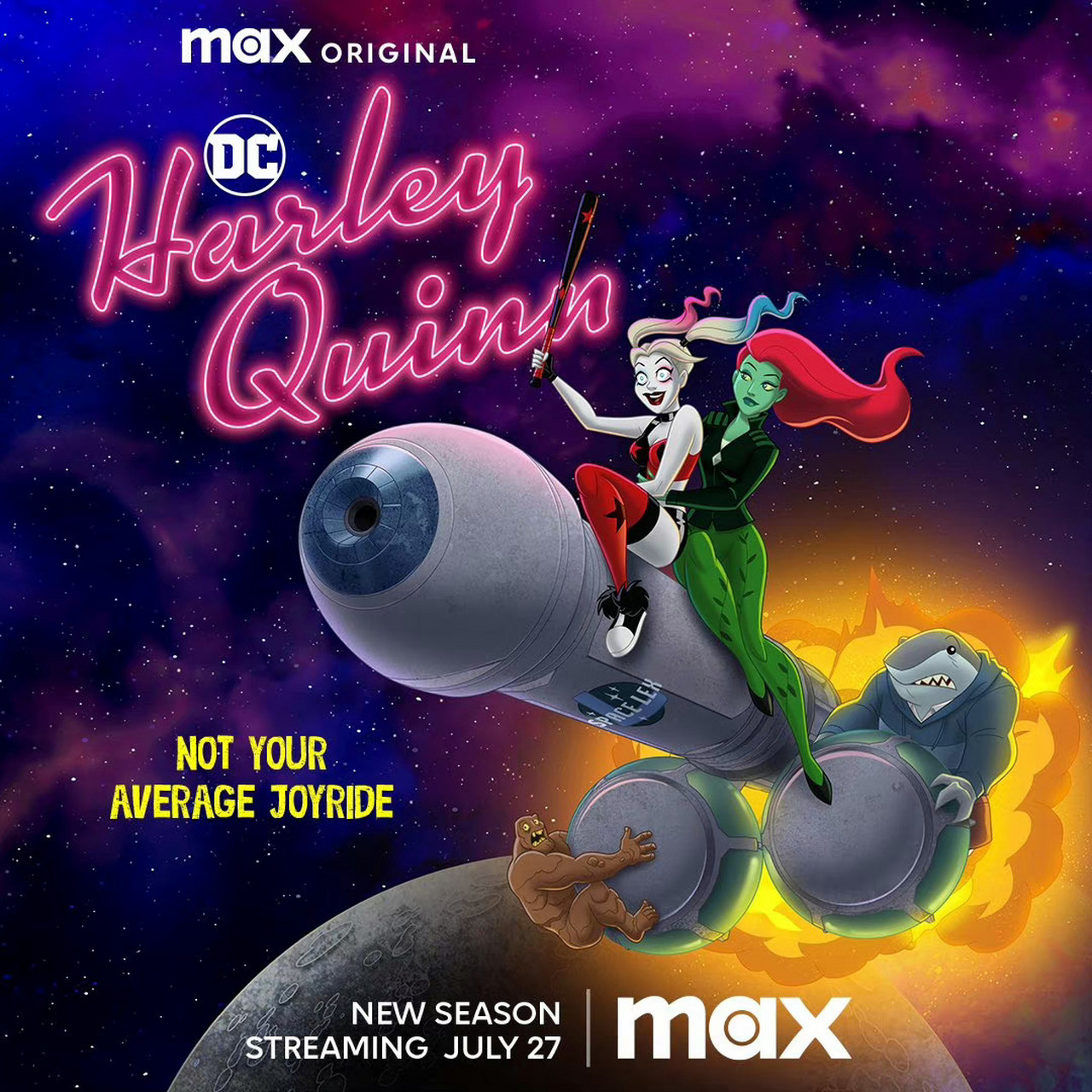 动画剧集《哈莉奎茵》第四季海报发布. 剧集将在7月27日hbo max播出.