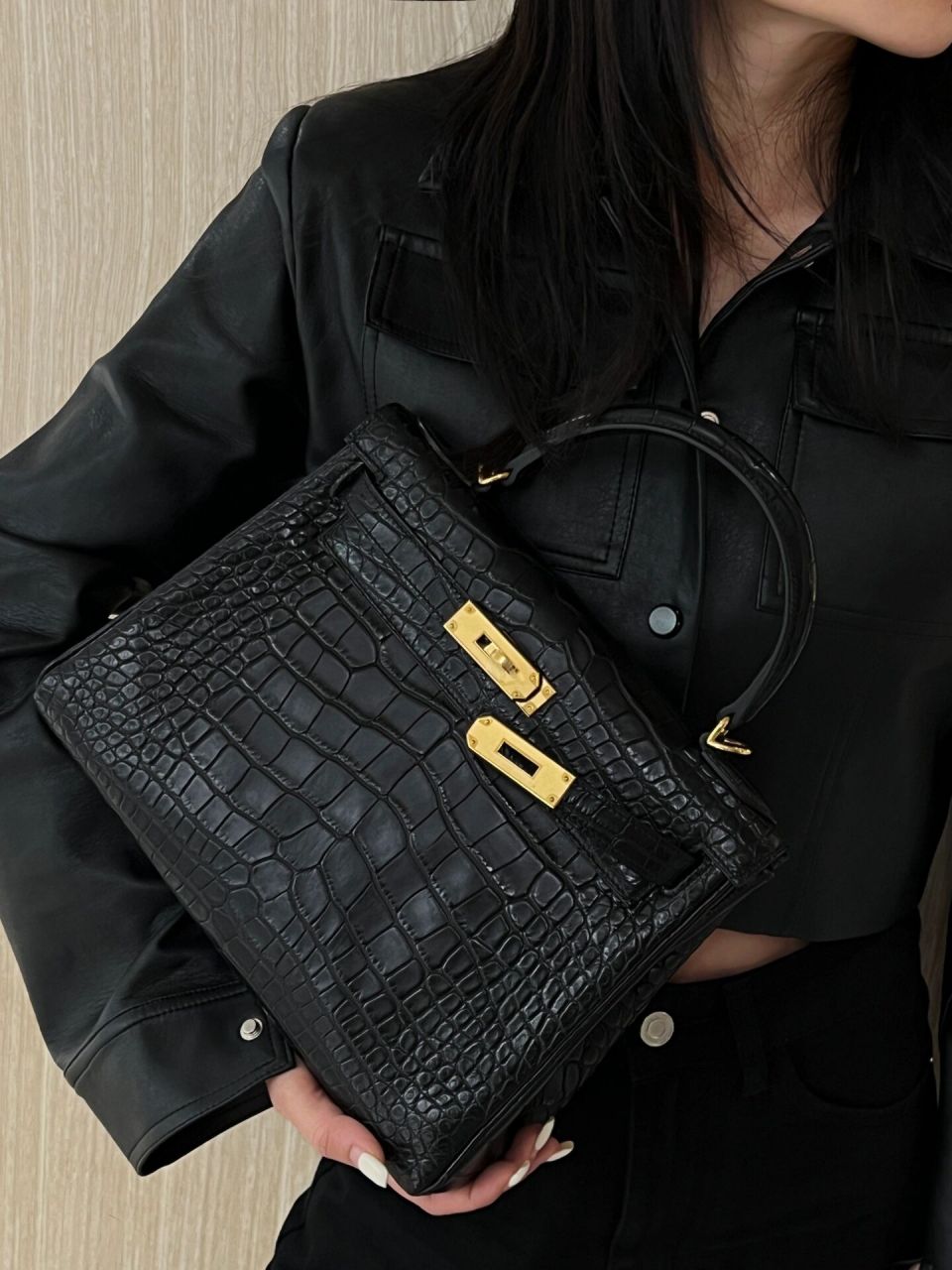 爱马仕| kelly28黑金雾面鳄鱼皮 闭眼入94 kelly 黑金 鳄鱼雾面 这