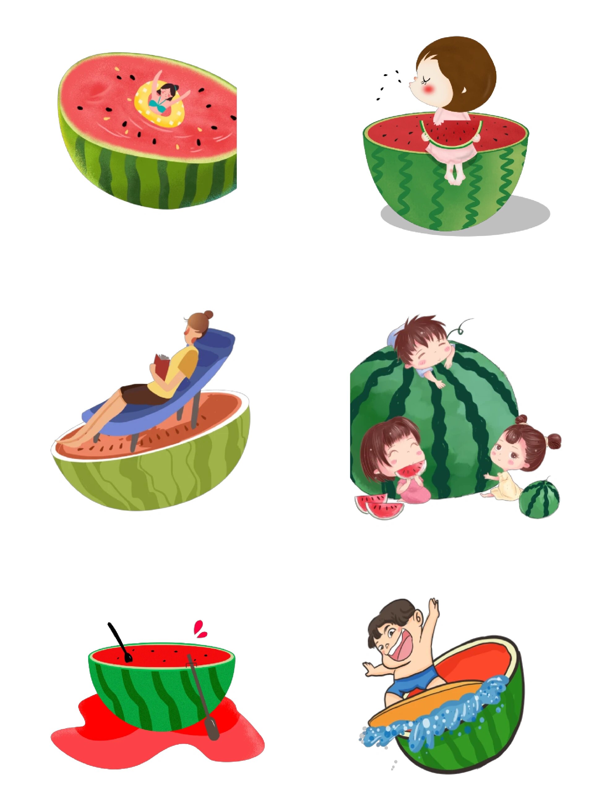 30款·卡通西瓜免抠素材9191