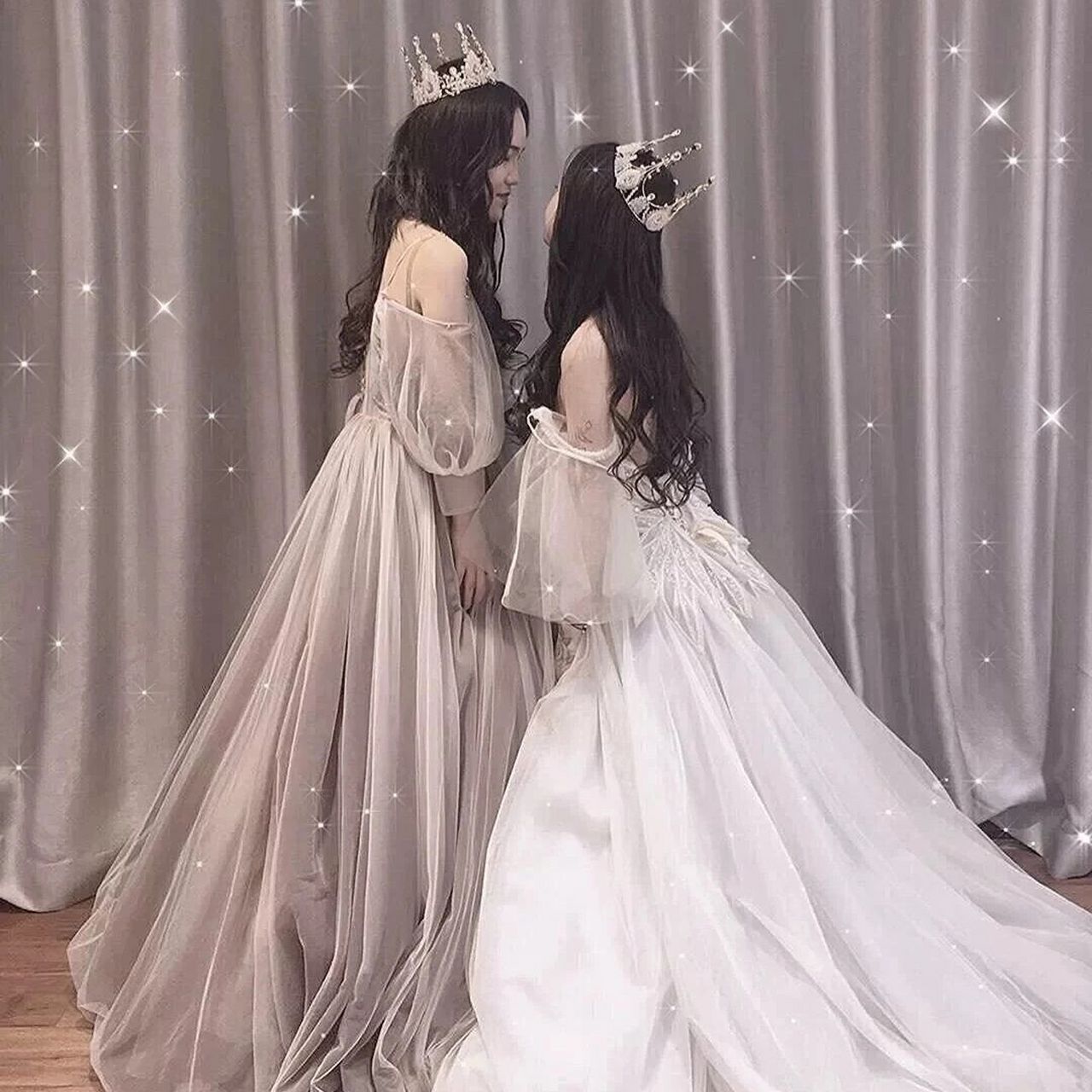 婚纱闺蜜头像 你若婚纱落地 我便短裙相配