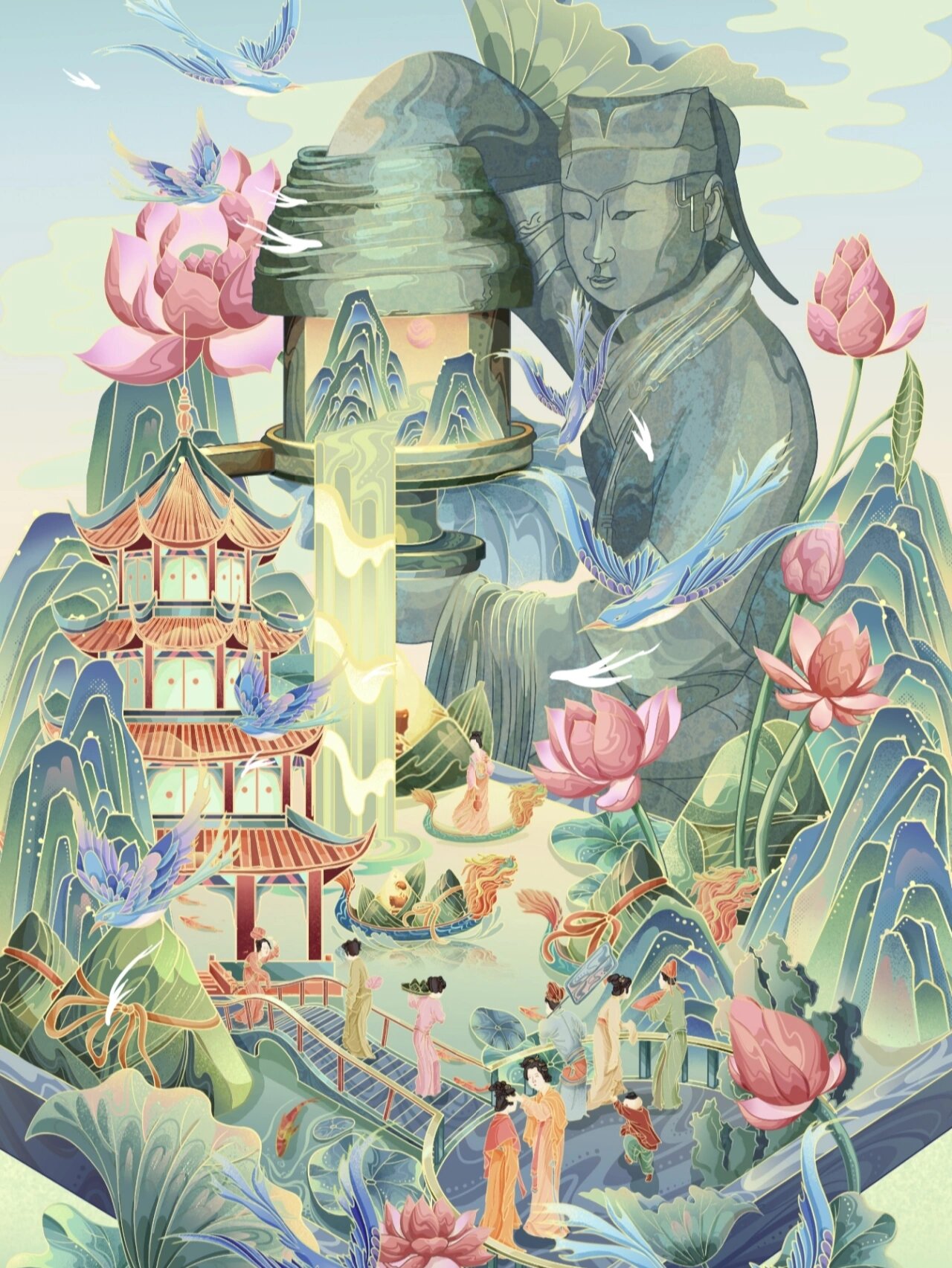 手绘素材分享—长信宫灯