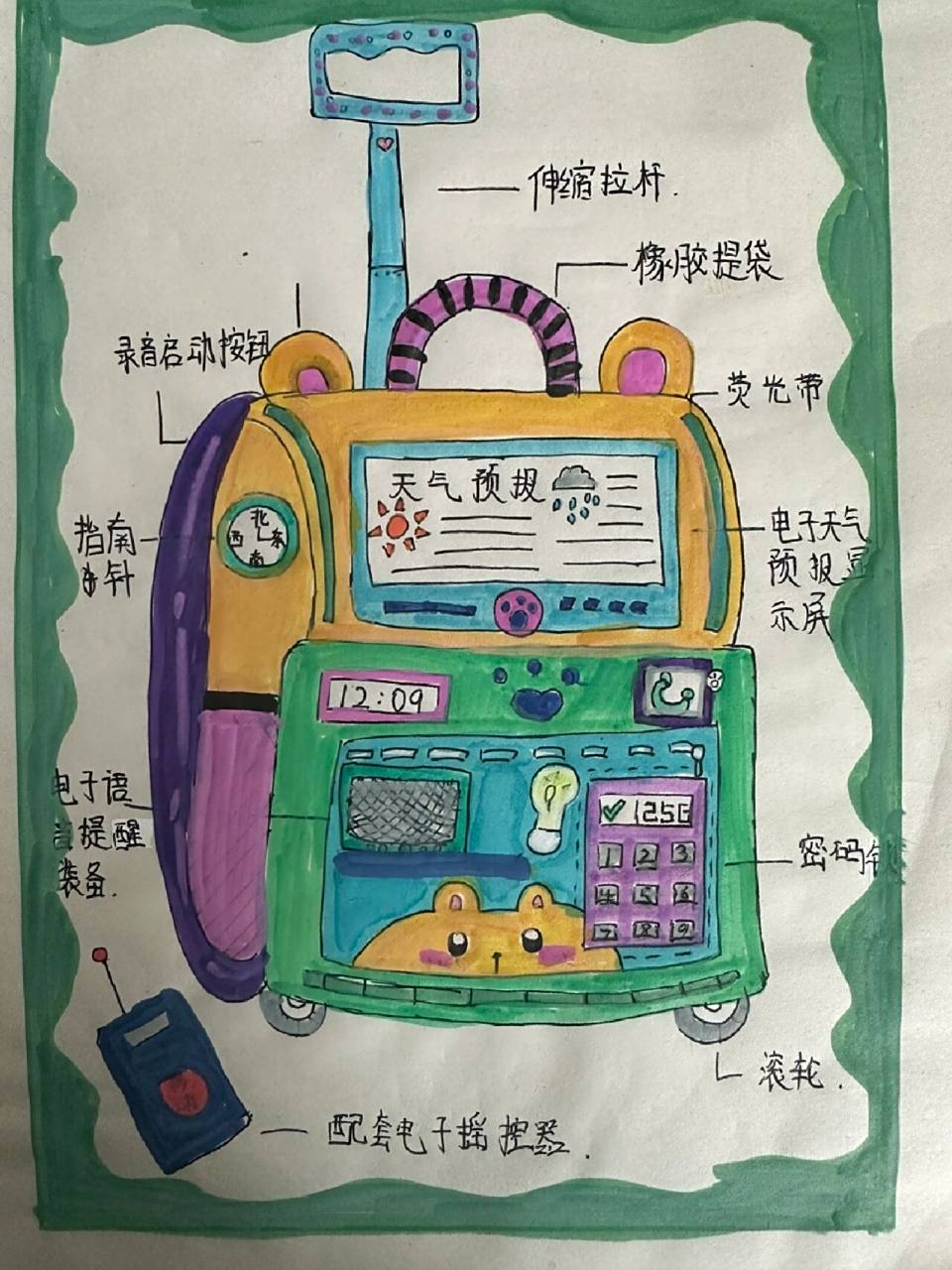 95学生作品//人美版五下《我的书包》 学生们有很多奇奇怪怪的想法