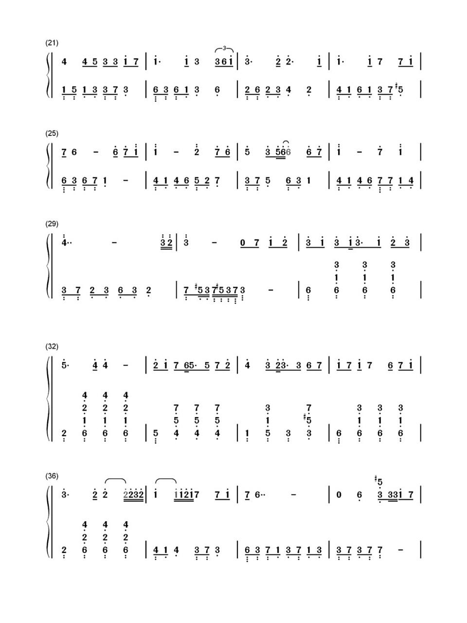 钢琴流行歌曲简谱分享7之 《月半小夜曲》 钢琴简谱《月半小夜曲》