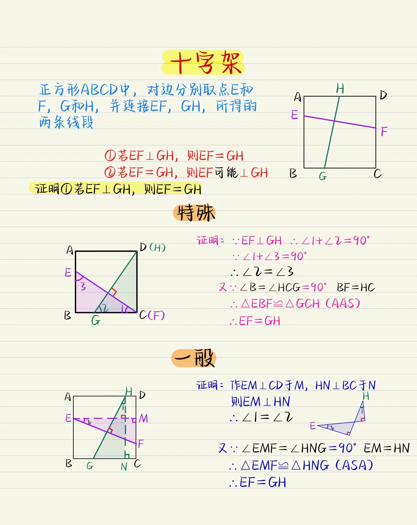 初中几何:"十字架模型",最好用的模型