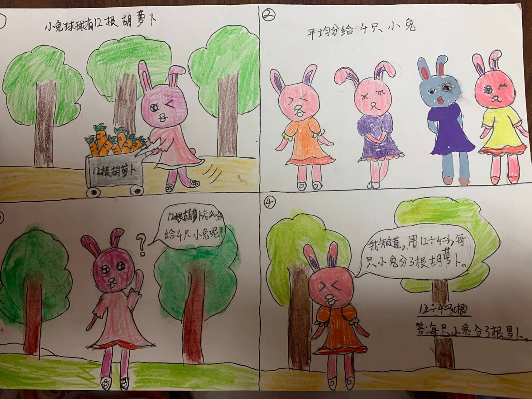 二下数学四宫格漫画 二年级下册数学实践,四宫格漫画.