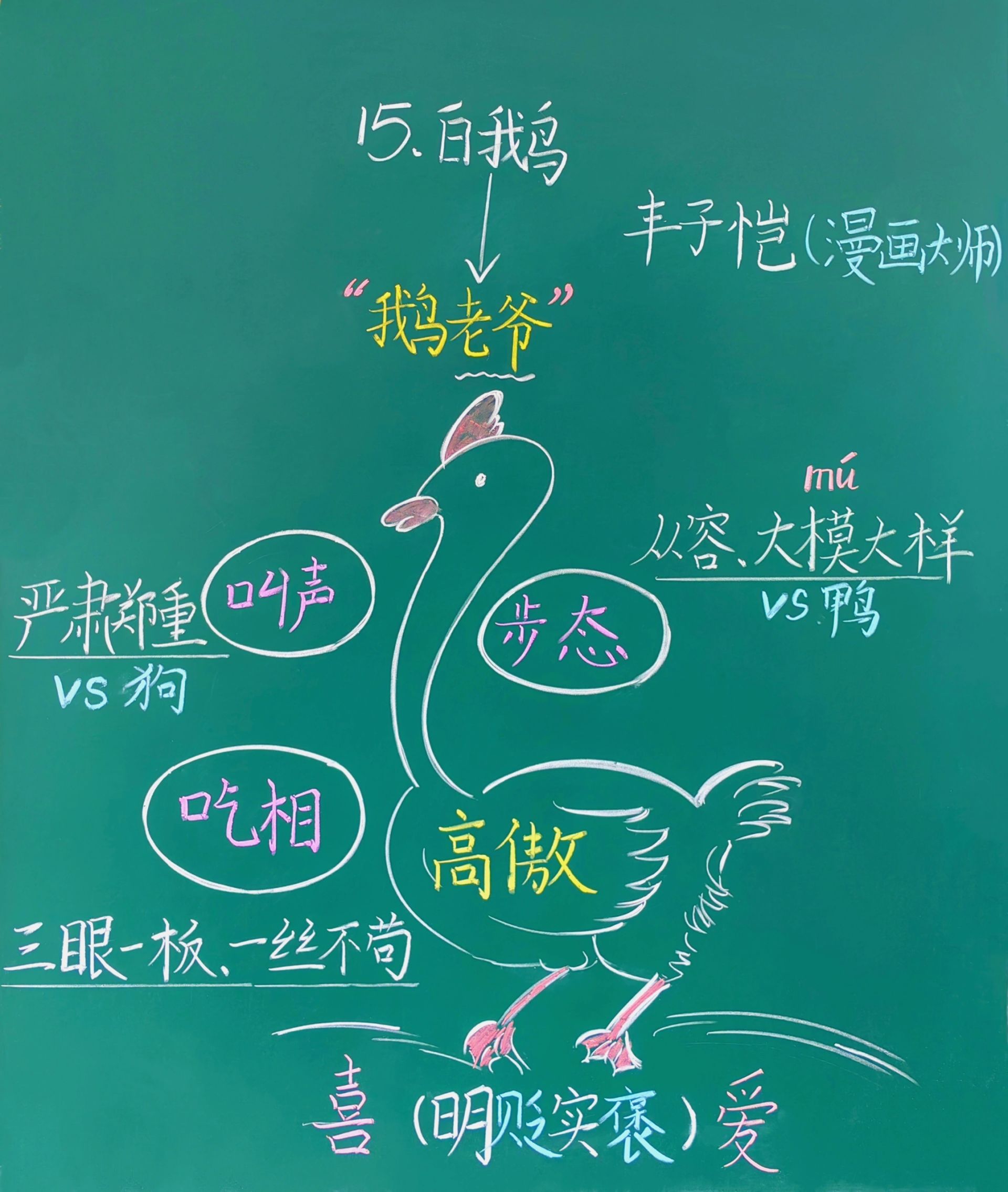 四下|白鹅|板书设计