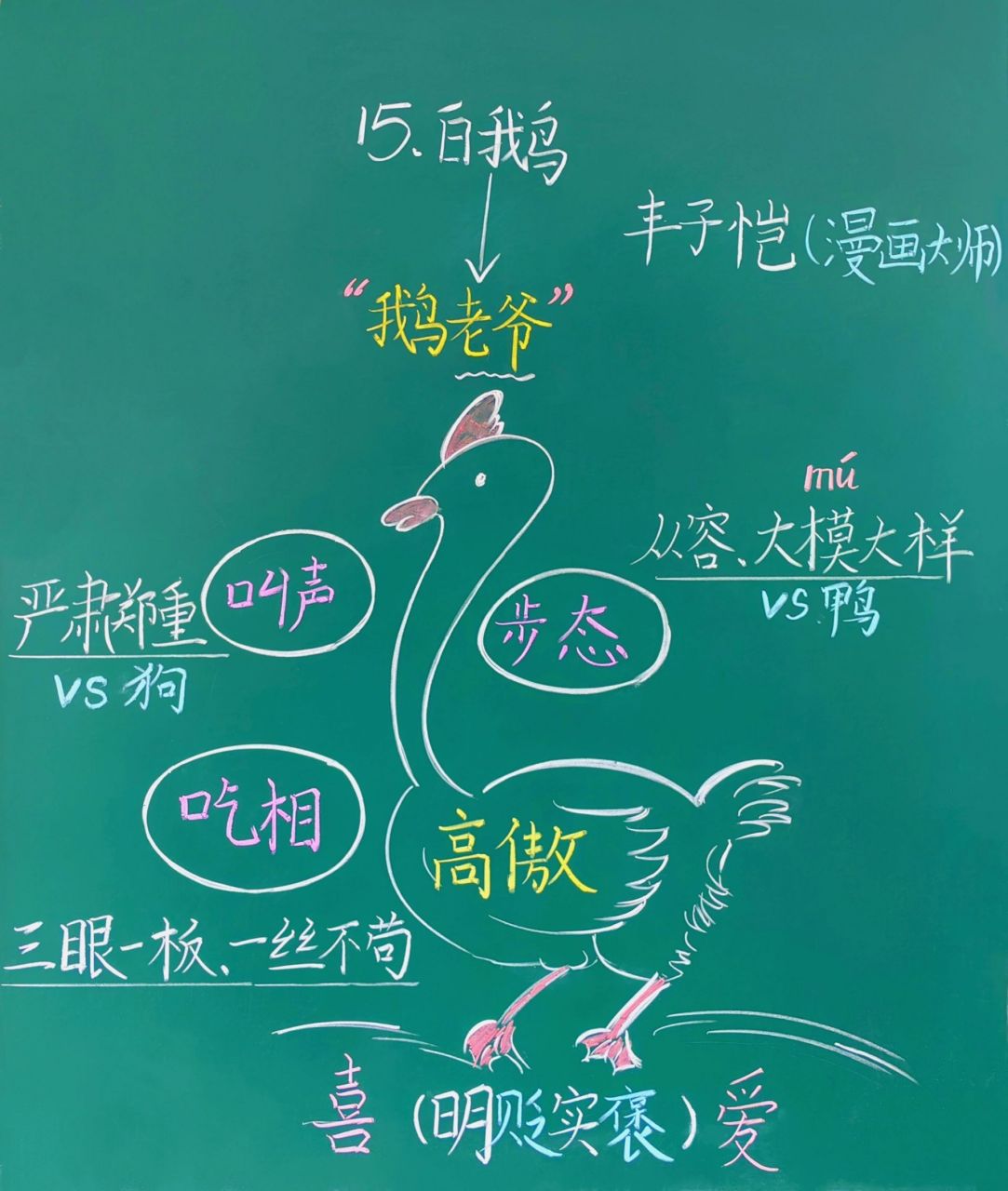四下|白鹅|板书设计