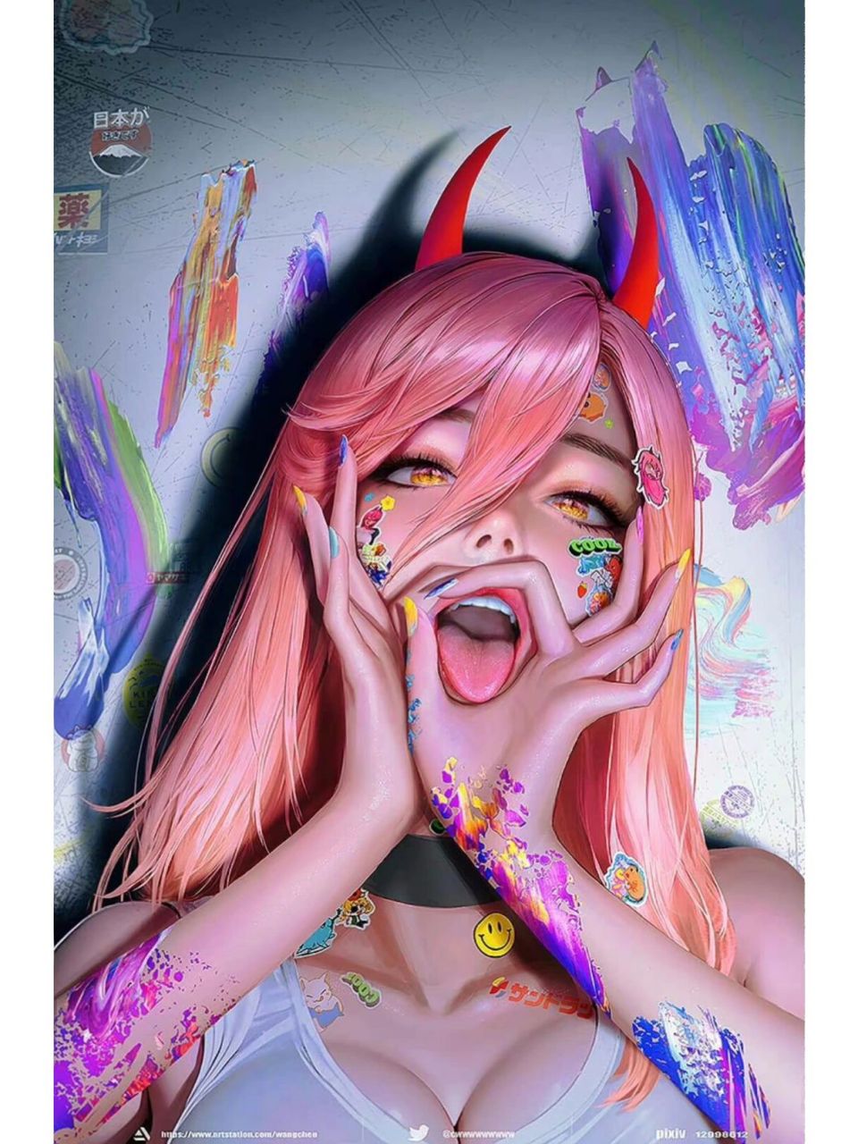 动漫# #电锯人# #涂鸦# #动漫壁纸# #帕瓦# art by c on twitter