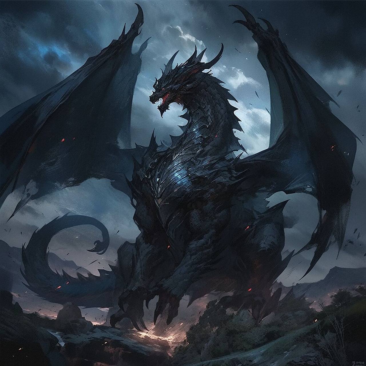 中国神话黑龙跟西方的,你们更喜欢哪一个呀 0202020202